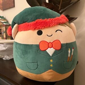 Cute Plush Elf Toy with Red Bow Tie
